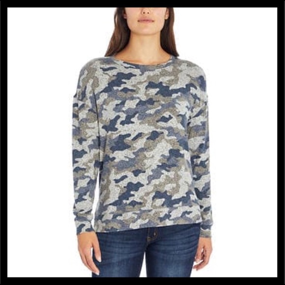 THREE DOTS Cozy Crewneck Tunic 
Camouflage - Picture 5 of 10